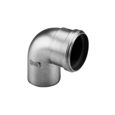 Afbeelding van Burgerhout Mugrofix Ø80 Aluminium bocht 90. Artikelnr: 400451552