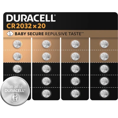 Afbeelding van Duracell CR2032 (20 stuks) Lithium knoopcelbatterijen 3V