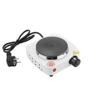 Afbeelding van TEMPO DI SALDI Mini elektrisch fornuis 500 W verstelbare gietijzeren plaat reizen camping 108 mm