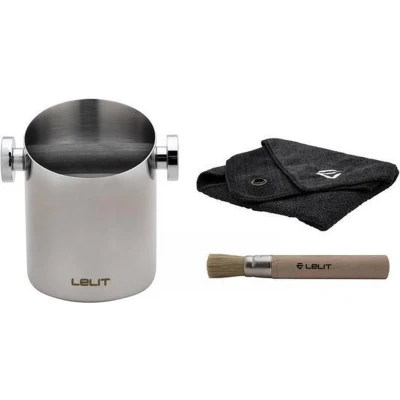 Afbeelding van Lelit PLA360S Knock box with brush and cloth Uitklopbak met borstel en doekje