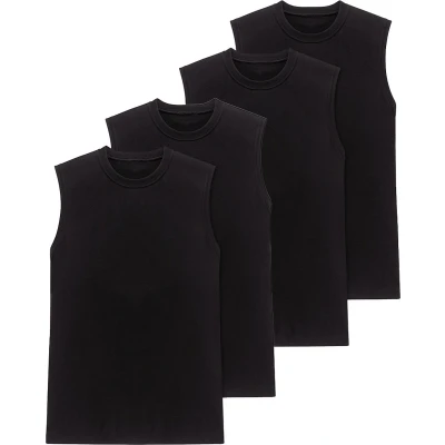 Afbeelding van Schiesser TANK4ER PACK Essentials Hemd, Heren, Maat: XL, Schwarz