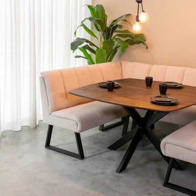 Afbeelding van Blake eetkamertafel 130x130 cm mangohout espresso