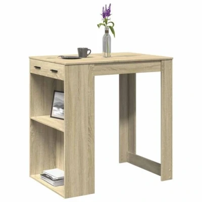 Image de vidaXL Table de bar chêne sonoma 102x70x103,5 cm bois d&#039;ingénierie3309323