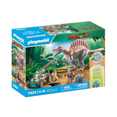 Image de Playmobil Dinos 71820 Spinosaure, chercheur et véhicule à grue