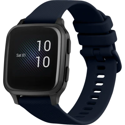 Afbeelding van kwmobile horlogebandje geschikt voor Garmin Venu Sq Music / polsband Smartwatch bandje van TPU Activity tracker horloge band in donkerblauw