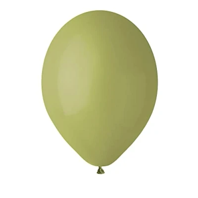 Afbeelding van Set van 100 hoogwaardige natuurlijke latexballonnen G120 (Ø 33 cm/13 inch), olijfgroen