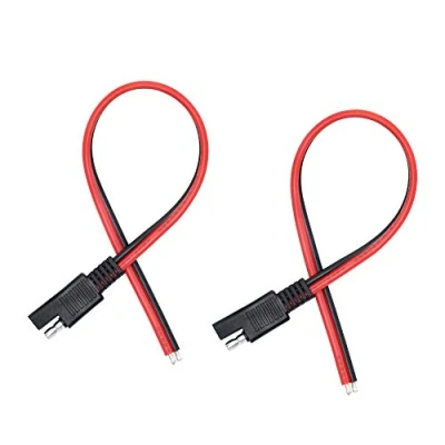 Afbeelding van PNGKNYOCN 2 stuks SAE 12 V 14 AWG polige snelkoppeling verlengkabel voor motorfietsen, auto&#039;s, tractoren (30 cm)