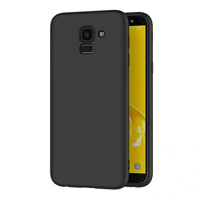 Afbeelding van AICEK beschermhoes voor Samsung Galaxy J6 2018, zwarte siliconen (5,6 inch)