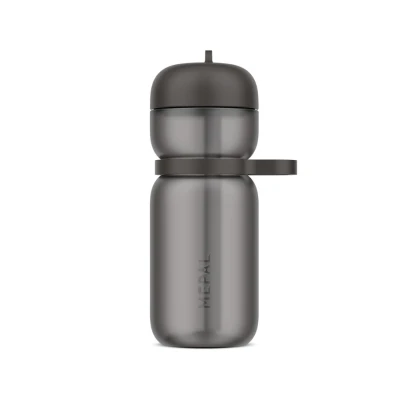 Afbeelding van Mepal Drinkfles Flip Sport 600 ml en drink Lekdicht Draaglus comfortabele grip Vaatwasmachinebestendig Drinkflessen Graphite black