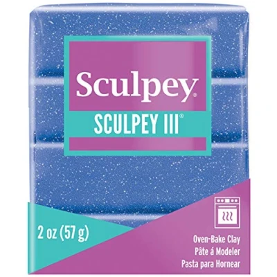 Image de Pâte polymère Sculpey 57 g bleu pailleté Artemio
