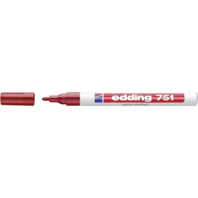 Afbeelding van Edding E 750 4 1 3002 Lakmarker Rood 2 mm, mm