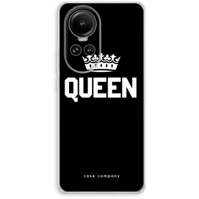 Afbeelding van Case Company® hoesje geschikt voor Oppo Reno 10 Queen zwart Soft Cover Telefoonhoesje Bescherming aan alle Kanten en Schermrand