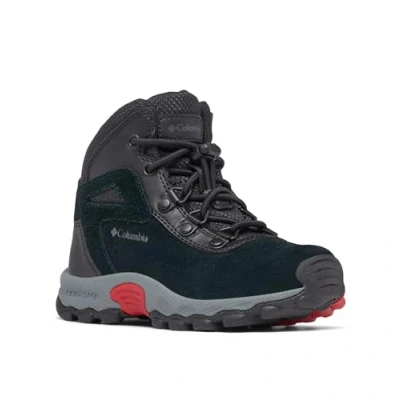 Image de Columbia Newton Ridge Amped, Bottes de Randonnée Taille Moyenne Unisexe Enfants et Garçons, Noir Montagne Rouge, 29 EU