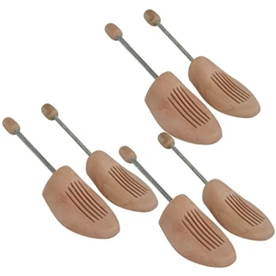 Afbeelding van DELFA Set van 3 paar schoenspanners berkenhout met metalen veer, Beige