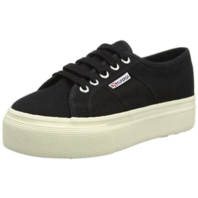 Afbeelding van Superga Linea Up and Down 2790acotw Dames sneakers, zwart.