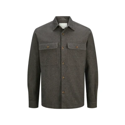 Afbeelding van Jack &amp; Jones JPRRAYMOND MELANGE SOLID LS OVERSHIRT SN Slate Bla Overhemd S