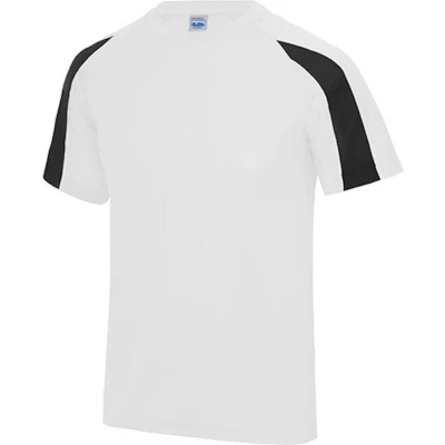 Afbeelding van Vegan T shirt &#039;Contrast&#039; met korte mouwen Black/White S
