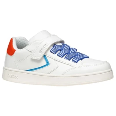 Image de Geox J Eclyper Boy A, Baskets Enfants et Garçons, White Orange, 38 EU