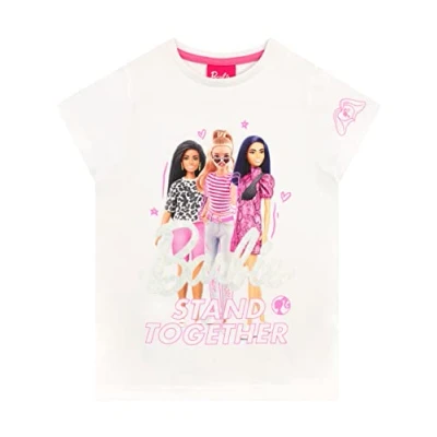 Afbeelding van Barbie T shirt voor meisjes, Wit.