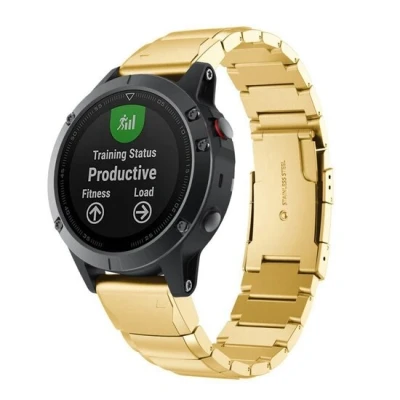 Afbeelding van Stainless steel schakelband Goud Garmin Fenix 7S / 6S 5S &amp; Instinct 2s