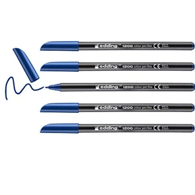Afbeelding van Markeerstiften Edding 1200 Staal blauw (5 Stuks)