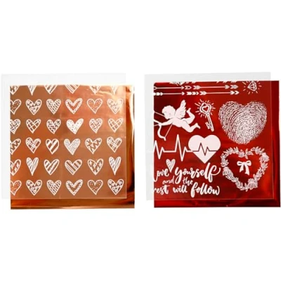 Afbeelding van Creotime Decoratiefolie En Transfervel Roségoud/rood 15 X Cm