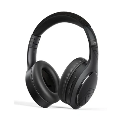 Afbeelding van PowerLocus MoonFly Koptelefoon Over Ear Draadloze Hoofdtelefoon, Voice Assistant Activation Zwart/Grijs