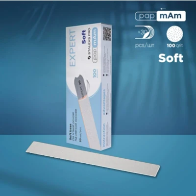 Afbeelding van Staleks Expert Vervangbare PapmAm 100 Grit Vijlen Wit, Recht, 25 Stuks