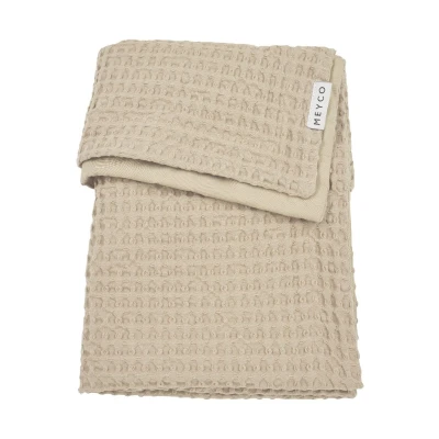Afbeelding van Meyco Deken Wieg Wafel Cotton Sand