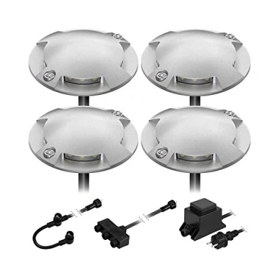 Afbeelding van ledscom.de Bunda Set van 4 LED vloerlampen koudwit lampen