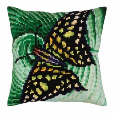 Afbeelding van Kussen borduurpakket Butterfly Collection d&#039;Art