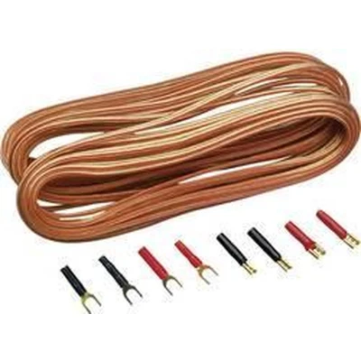Afbeelding van Sinuslive Car Hifi luidspreker kabelset 2 x 0.75 mm² 10.00 m Verguld, Incl. stekker