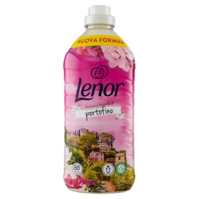 Afbeelding van Lenor Wasmachine concentraat 86 wasbeurten, atmosfeer van Italië, Portofino, langdurige frisheid en zachtheid plantaardige oorsprong, geurlakens tot 1 week