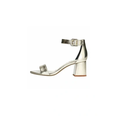 Afbeelding van Sacha Dames Gouden metallic sandalen met blokhak Maat 36