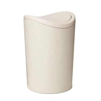 Afbeelding van TATAY Papelera Baño con Tapa schommelende Ecohome, 6 liter capaciteit, Polipropileno, BPA vrij, kunststof 100 tot Reciclado, afmetingen 19 x 28 cm