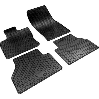 Afbeelding van WALSER 50901 Vloermatset Waterdicht Rubber voor en achter Antraciet/Zwart Op maat gemaakt