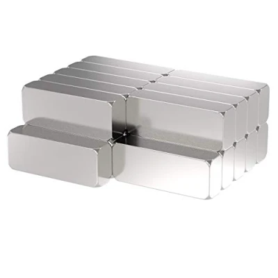 Afbeelding van 25 stuks sterke neodymium magneten, rechthoekig, 8 x 3 2 mm, hechtkracht 0,7 kg, voor whiteboard, werkplaats