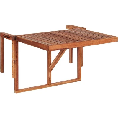 Afbeelding van Beliani UDINE Tuintafel Donkere houtkleur 69 x 70 cm Acaciahout