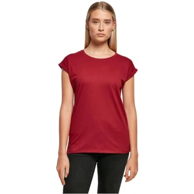 Afbeelding van Damesshirt met ronde hals en omgeslagen mouw Burgundy XL