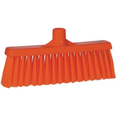 Afbeelding van Vikan Bezems en Vegers Hygiene Veger met Rechte Nek Oranje 310mm Medium Vezels