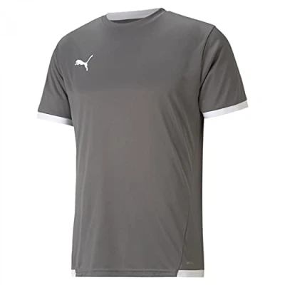 Afbeelding van Puma Teamliga Shirt Korte Mouw Heren Grijs / Wit Maat: S