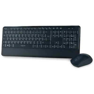 Afbeelding van LogiLink ID0161 (NL, Draadloze), Toetsenbord, Zwart