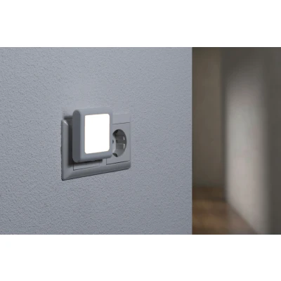 Afbeelding van LED Nachtlampje Stekker Met Lichtsensor, Vierkant, Schemersensor, Dimbaar, Warm Wit, 2 Stuks