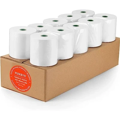 Afbeelding van MUNBYN 10 rollen thermisch papier 80 x 50 mm voor Star Micronics TSP100 TSP143 Epson bonprinter