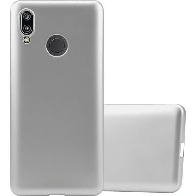 Afbeelding van Cadorabo Hoesje geschikt voor Huawei P20 LITE 2018 / NOVA 3E in METALLIC ZILVER Beschermhoes gemaakt van flexibel TPU silicone Case Cover