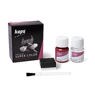 Afbeelding van Kaps super color leer &amp; kunstleer verf inc.cleaner (112) Rood 25ml