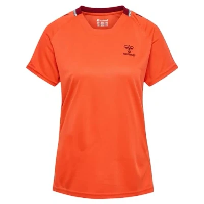 Afbeelding van Hummel Ongrid Poly Shirt Dames sportshirts oranje Vrouwen