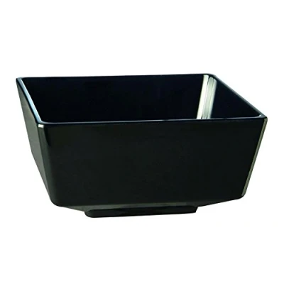 Afbeelding van Float vierkante melamine kom zwart 25x25cm