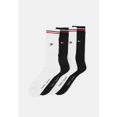 Afbeelding van Tommy Jeans Iconic Unisex 4 PACK Sokken, Maat: 35 38, White/black