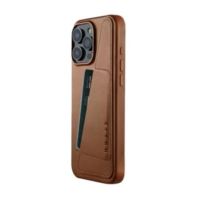 Afbeelding van MUJJO Leather Wallet Case iPhone 16 Pro Max bruin CL 056 TN